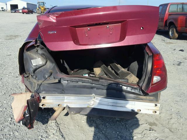 1G8AZ52F54Z144647 - 2004 SATURN ION LEVEL MAROON photo 9