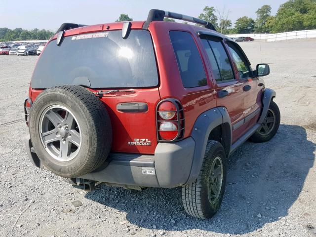 1J4GL38K36W254184 - 2006 JEEP LIBERTY RE RED photo 4