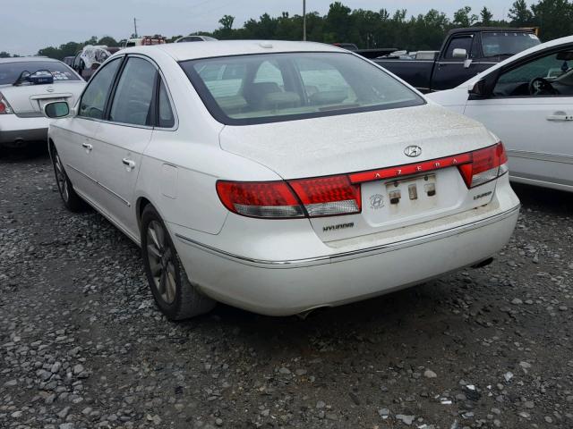 KMHFC46F89A345123 - 2009 HYUNDAI AZERA SE WHITE photo 3