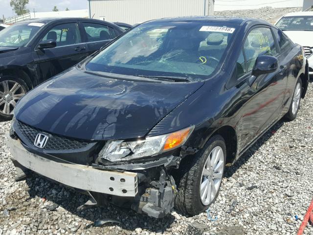 2HGFG3B98CH506731 - 2012 HONDA CIVIC EXL BLACK photo 2