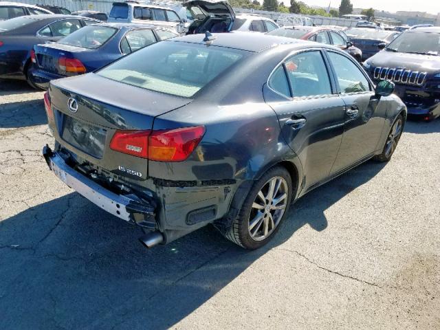 JTHBK262885077896 - 2008 LEXUS IS 250 GRAY photo 4