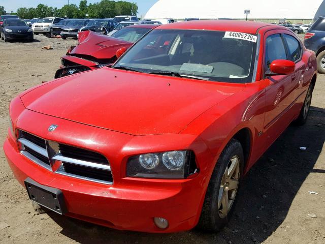 2B3CA3CV8AH271048 - 2010 DODGE CHARGER SX RED photo 2