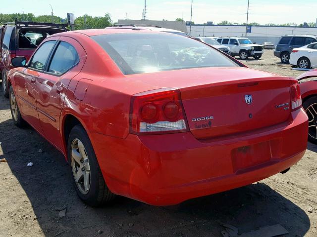 2B3CA3CV8AH271048 - 2010 DODGE CHARGER SX RED photo 3