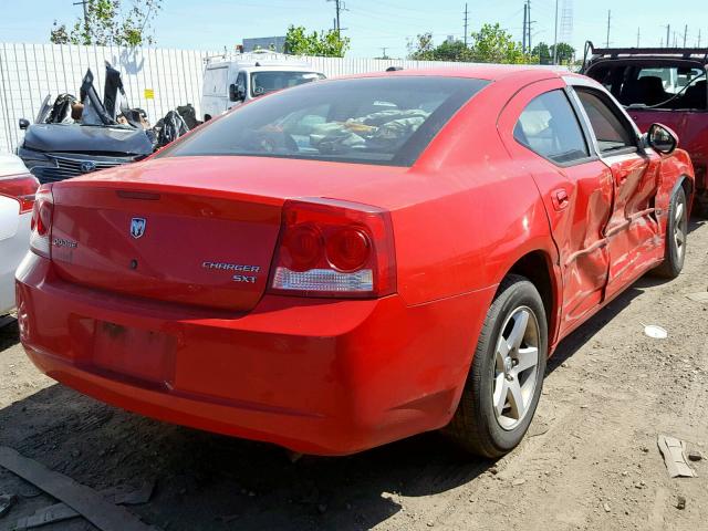 2B3CA3CV8AH271048 - 2010 DODGE CHARGER SX RED photo 4