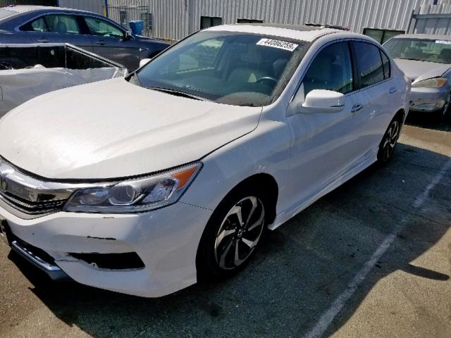 1HGCR2F87GA035457 - 2016 HONDA ACCORD EXL WHITE photo 2