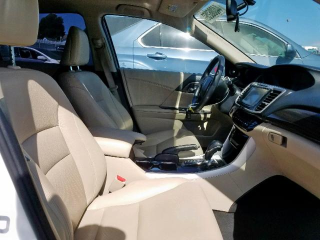 1HGCR2F87GA035457 - 2016 HONDA ACCORD EXL WHITE photo 5