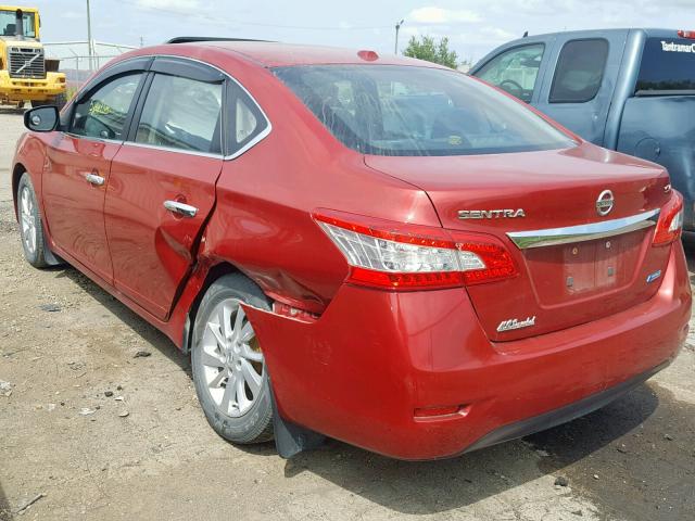 3N1AB7APXDL785173 - 2013 NISSAN SENTRA S RED photo 3