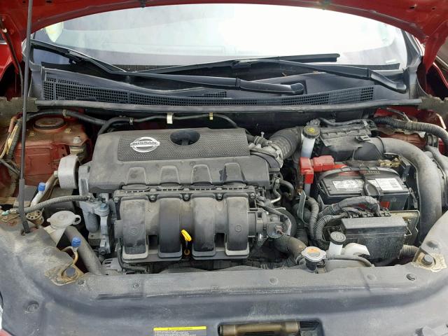 3N1AB7APXDL785173 - 2013 NISSAN SENTRA S RED photo 7