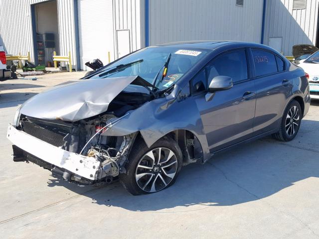 2HGFB2F80DH515564 - 2013 HONDA CIVIC EX GRAY photo 2