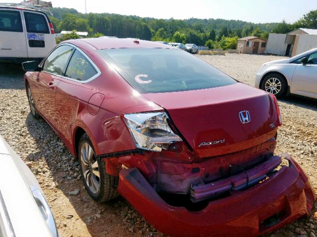 1HGCS1B8XCA015900 - 2012 HONDA ACCORD EXL RED photo 3