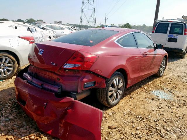 1HGCS1B8XCA015900 - 2012 HONDA ACCORD EXL RED photo 4