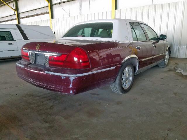 2MEFM75W34X642867 - 2004 MERCURY GRAND MARQ MAROON photo 4