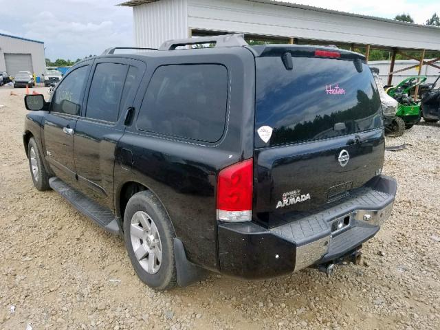 5N1BA08A17N702887 - 2007 NISSAN ARMADA SE BLACK photo 3