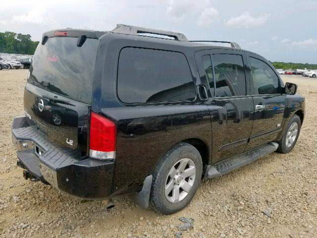 5N1BA08A17N702887 - 2007 NISSAN ARMADA SE BLACK photo 4