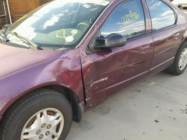 1B3EJ46X4XN543932 - 1999 DODGE STRATUS MAROON photo 9