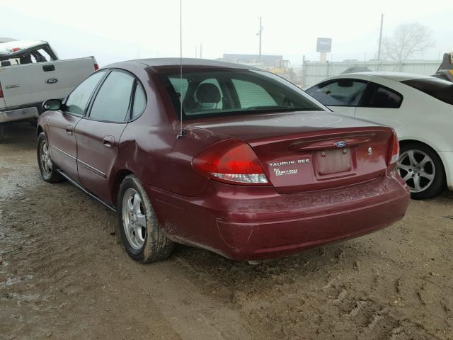 1FAFP55204A213114 - 2004 FORD TAURUS SES BURGUNDY photo 3