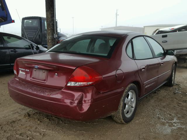 1FAFP55204A213114 - 2004 FORD TAURUS SES BURGUNDY photo 4