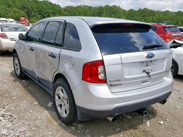 2FMDK3G97DBC22598 - 2013 FORD EDGE SE SILVER photo 3