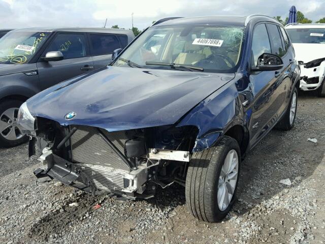 5UXWZ7C38H0X40873 - 2017 BMW X3 SDRIVE2 BLUE photo 2