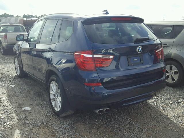 5UXWZ7C38H0X40873 - 2017 BMW X3 SDRIVE2 BLUE photo 3