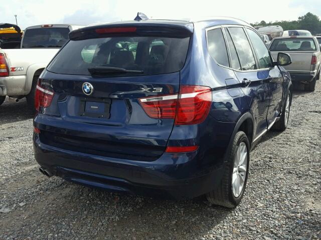 5UXWZ7C38H0X40873 - 2017 BMW X3 SDRIVE2 BLUE photo 4