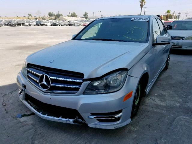 WDDGF4HB0ER312497 - 2014 MERCEDES-BENZ C 250 SILVER photo 2