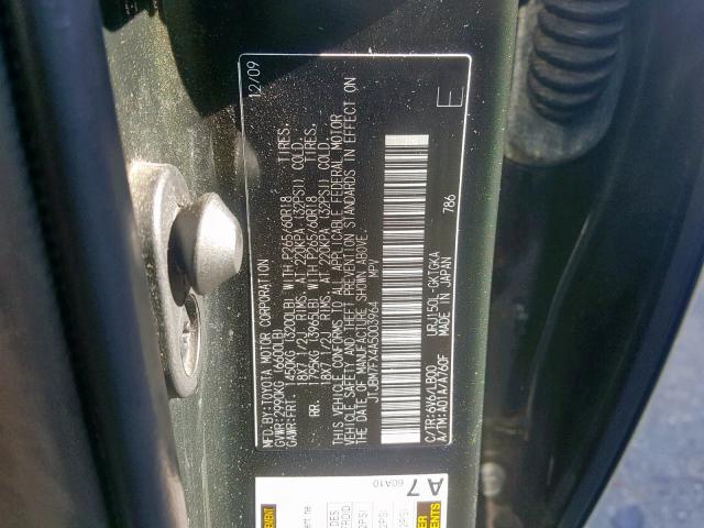 JTJBM7FX4A5003964 - 2010 LEXUS GX GREEN photo 10