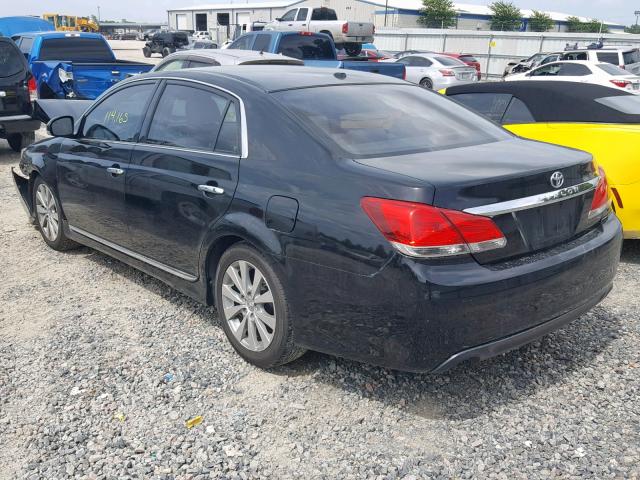 4T1BK3DB3BU435439 - 2011 TOYOTA AVALON BAS BLACK photo 3