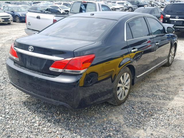 4T1BK3DB3BU435439 - 2011 TOYOTA AVALON BAS BLACK photo 4