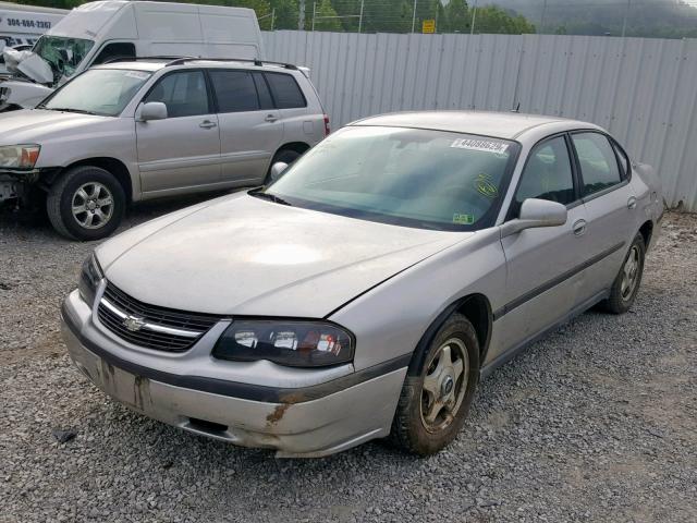 2G1WF52E459160791 - 2005 CHEVROLET IMPALA SILVER photo 2