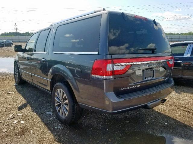 5LMJJ3JT5FEJ08615 - 2015 LINCOLN NAVIGATOR GRAY photo 3