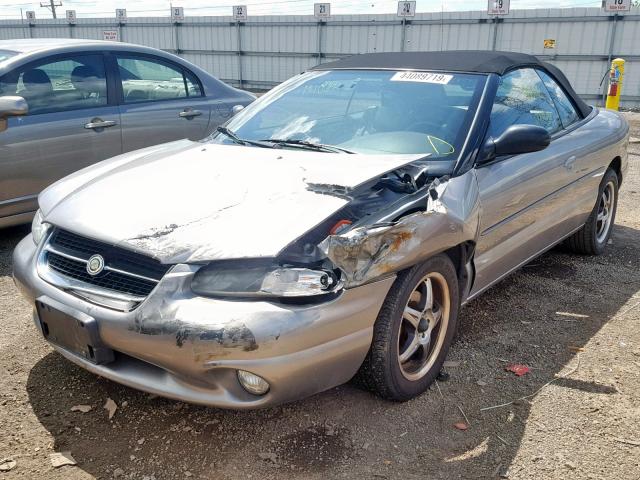 3C3EL55H0WT232073 - 1998 CHRYSLER SEBRING JX GRAY photo 2