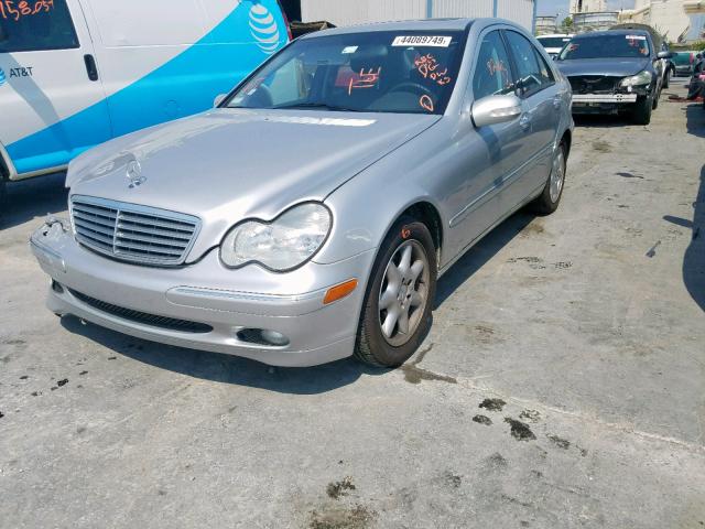 WDBRF64J42F186524 - 2002 MERCEDES-BENZ C 320 SILVER photo 2