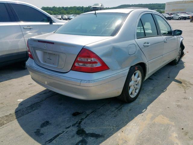 WDBRF64J42F186524 - 2002 MERCEDES-BENZ C 320 SILVER photo 4