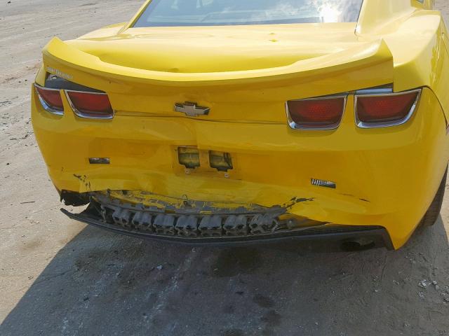 2G1FA1E30C9129035 - 2012 CHEVROLET CAMARO LS YELLOW photo 9