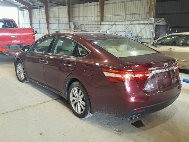 4T1BK1EBXEU108642 - 2014 TOYOTA AVALON BAS BURGUNDY photo 3