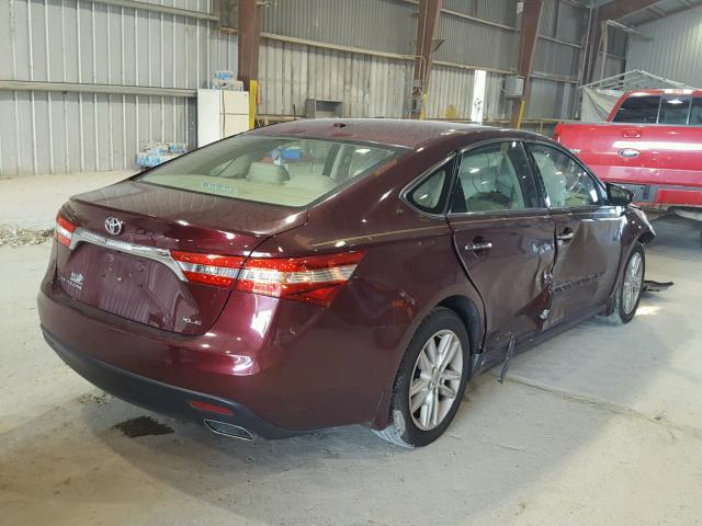 4T1BK1EBXEU108642 - 2014 TOYOTA AVALON BAS BURGUNDY photo 4