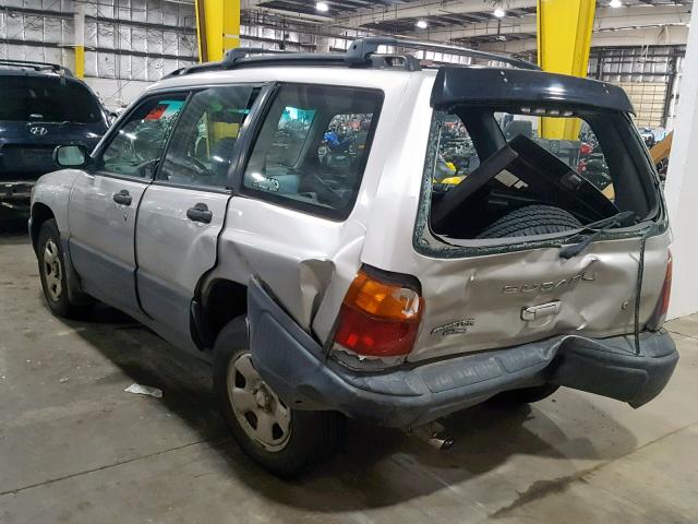 JF1SF635XYH715923 - 2000 SUBARU FORESTER L SILVER photo 3