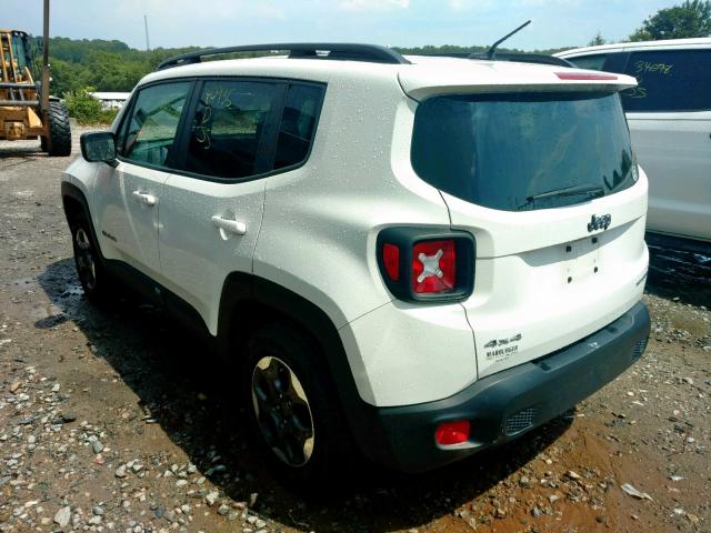 ZACCJBAB5HPE76417 - 2017 JEEP RENEGADE S 白色 照片 3