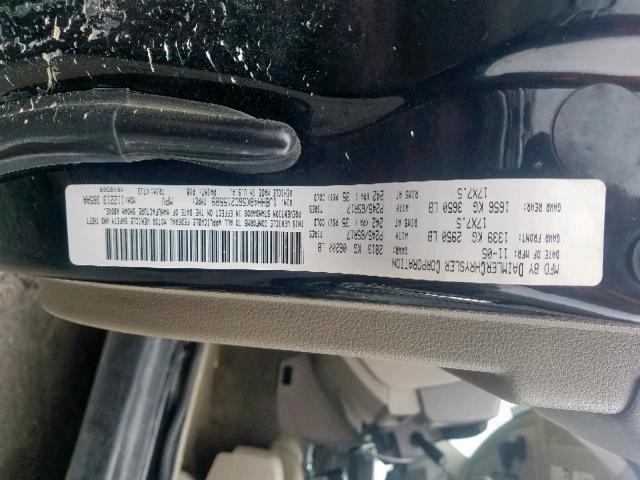 1J8HH48K56C215589 - 2006 JEEP COMMANDER BLACK photo 10