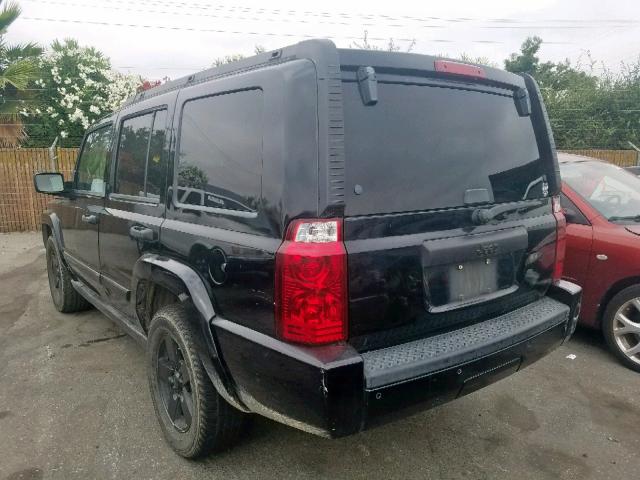 1J8HH48K56C215589 - 2006 JEEP COMMANDER BLACK photo 3