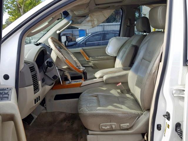 5N3AA08A55N807688 - 2005 INFINITI QX56 WHITE photo 5