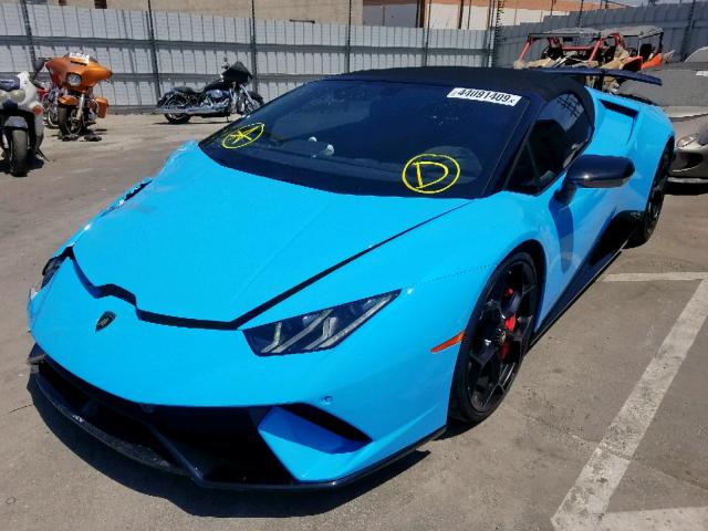 ZHWUS4ZF8JLA11008 - 2018 LAMBORGHINI HURACAN PE BLUE photo 2