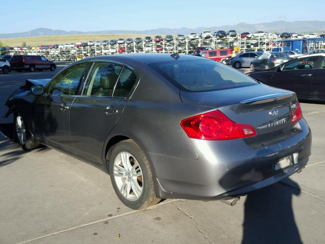 JN1CV6AR1CM681574 - 2012 INFINITI G37 GRAY photo 3