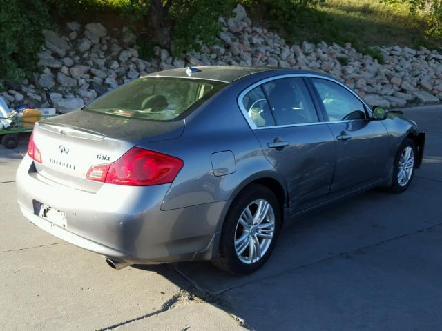 JN1CV6AR1CM681574 - 2012 INFINITI G37 GRAY photo 4