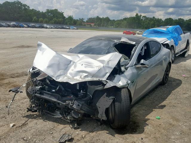 5YJSA1H28EFP66651 - 2014 TESLA MODEL S Արծաթագույն լուսանկար 2