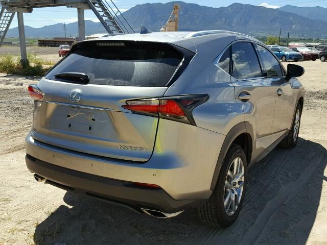 JTJYARBZ4G2041727 - 2016 LEXUS NX 200T SILVER photo 4