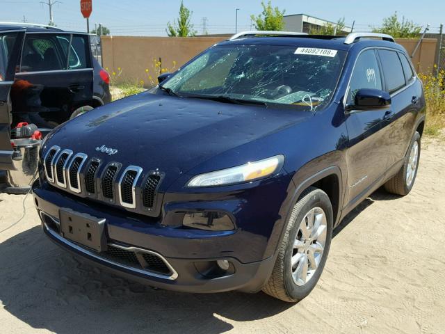 1C4PJMDS1EW302688 - 2014 JEEP CHEROKEE L BLUE photo 2