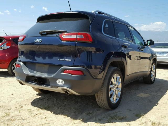 1C4PJMDS1EW302688 - 2014 JEEP CHEROKEE L BLUE photo 4