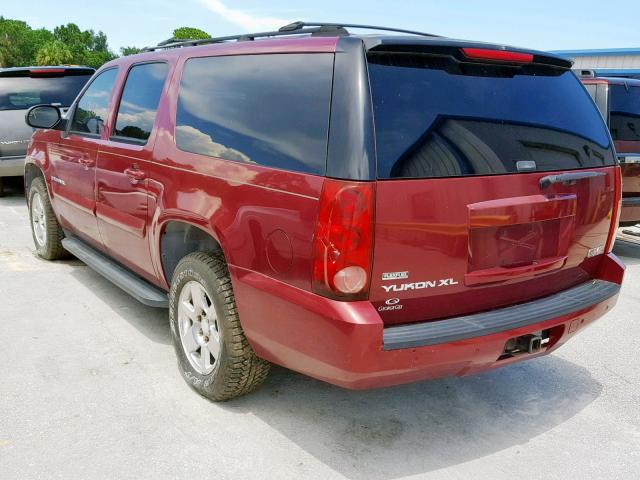 1GKFK16397J191020 - 2007 GMC YUKON XL K BURGUNDY photo 3